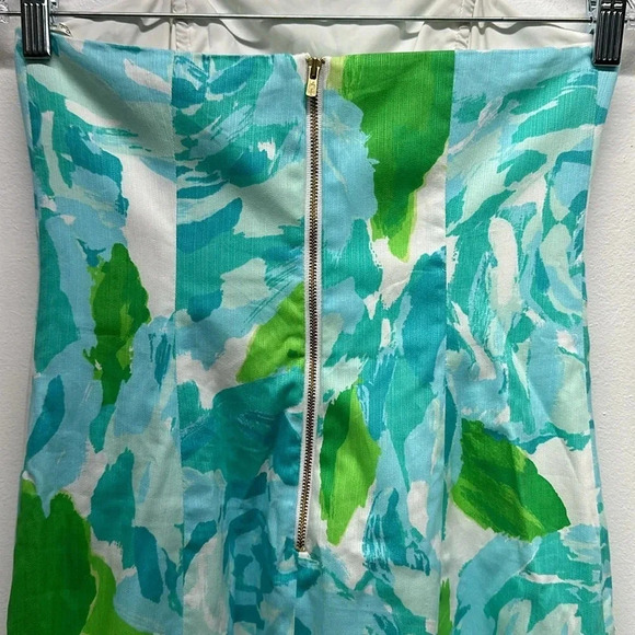 Lilly Pulitzer Tansy First Impressions Dress Mini Strapless Poolside Blue New 2 - Picture 6 of 9